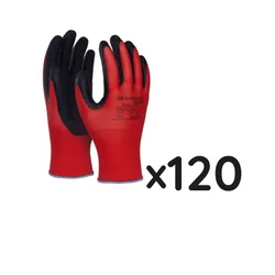 Rękawice Donau Safety Super Latex Kat. II Rozm. 8 Czerwone  /DONAU SAFETY 120 szt.