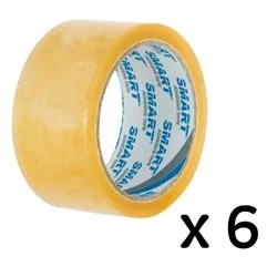 Taśma Pakowa 48x60y Solvent Smart Transparent 6 sztuk