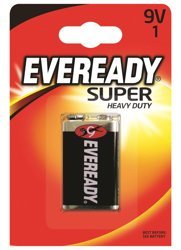 Bateria Eveready Super Heavy Duty E 6F22 9V