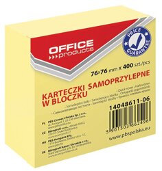 Bloczek Samoprzylepny 76x76 400k Żółty /Office Products