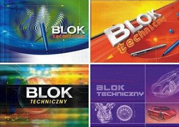 Blok Techniczny A4 10k Kolor /Kreska