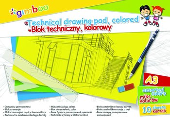 Blok Techniczny Gimboo A3 10 Kart. 150Gsm Mix Kolorów