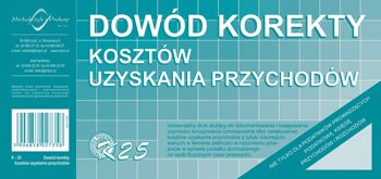 Dowód Korekty Kosztów Uzyskania Przychodów 1/3 A4 K25 /MiP