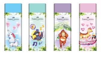 Gumka Happy Jungle Mix Kol. Pastelowych Faber-Castell