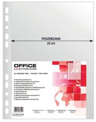 Koszulki Na Dokumenty Office Products Poszerzana PP A4 Groszkowe 90 mikr. 50Szt.