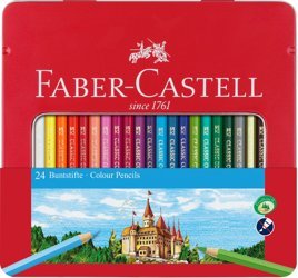 Kredki Zamek 24 Kol. Opak. Metalowe Faber-Castell