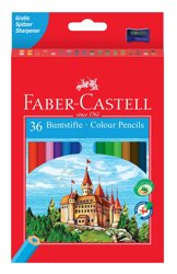 Kredki Zamek 36 Kol. + Temperówka [120136FC]  /Faber Castell