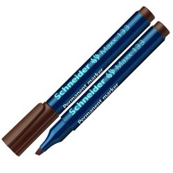 Marker Permanentny Schneider Maxx 133 Ścięty 1-4 mm Brązowy