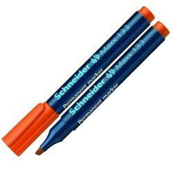 Marker Permanentny Schneider Maxx 133 Ścięty 1-4 mm Pomarańczowy