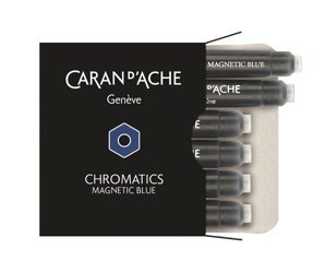 Naboje Caran D'Ache Chromatics Magnetic Blue 6Szt. Jasnoniebieskie