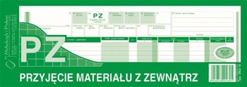 PZ Przyjęcie Materiału z Zewnątrz 1/2 A4 Wielok. Poziom 362-0 /MiP