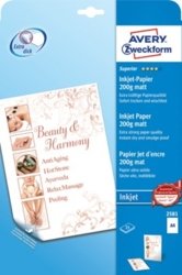 Papier Fotograficzny Obustronnie Powlekany 200g 25szt. Avery 210x297 Biały Matowy No.2581