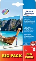 Papier Fotograficzny Premium Big Pack 200g 100szt. Avery 100x150 Biały Wysokobłyszczący No.C2549-100