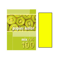 Papier Xero A4 A'100 80g Żółty Fluo /Kreska