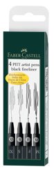 Pitt Artist Pen Czarny 199 Etui 4 szt.Faber-Castell