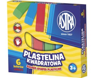 Plastelina 6 kol. Kwadratowa [83811908] /Astra