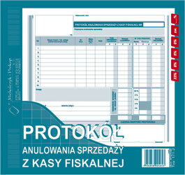 Protokół Anulowania Sprzed. z Kasy Fisk. 2/3 A4 Offset 171-2 /MiP N