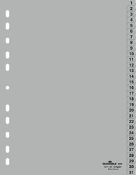 Przekładki do Segregatorów 1-31 PP A4 Szare /Durable 652310