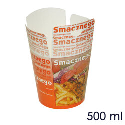 Pudełko Kebab Box 500ml Nadruk "Smacznego" A'50