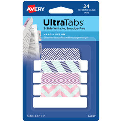 Ultra Tabs samoprzylepne zakładki indeksujące we wzorki 63,5x25,4mm No.74897 / Avery