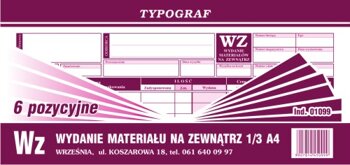 WZ 1/3 A4 Wielok. Poziom 01099 /Typograf