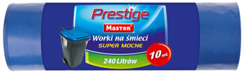 Worki Na Śmieci LDPE 240L A'10 Niebieskie Mocne Prestige /Master