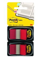 Zakładki Indeksujące Post-It (680-R2Eu) Pp 25X43Mm 2X50 Kart. Czerwone