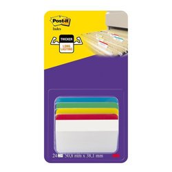 Zakładki Indeksujące Post-It Do Archiwizacji (686-A1) Pp Wygięte 508X38Mm 4X6 Kart. Mix Kolorów