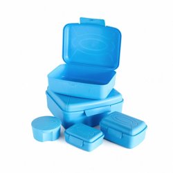 Zestaw 5 Pojemników Na Żywność Foodie Lunch Box Niebieski / Mintra