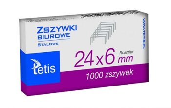 Zszywki Tetis 24/6 GZ101-A