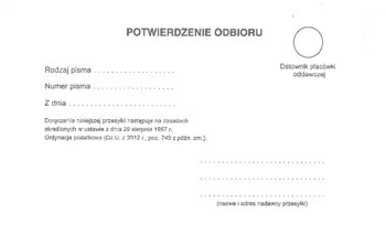 Zwrotne Potwierdzenie Odbioru 1-Taśma Ordynacja Podatkowa A'100szt.