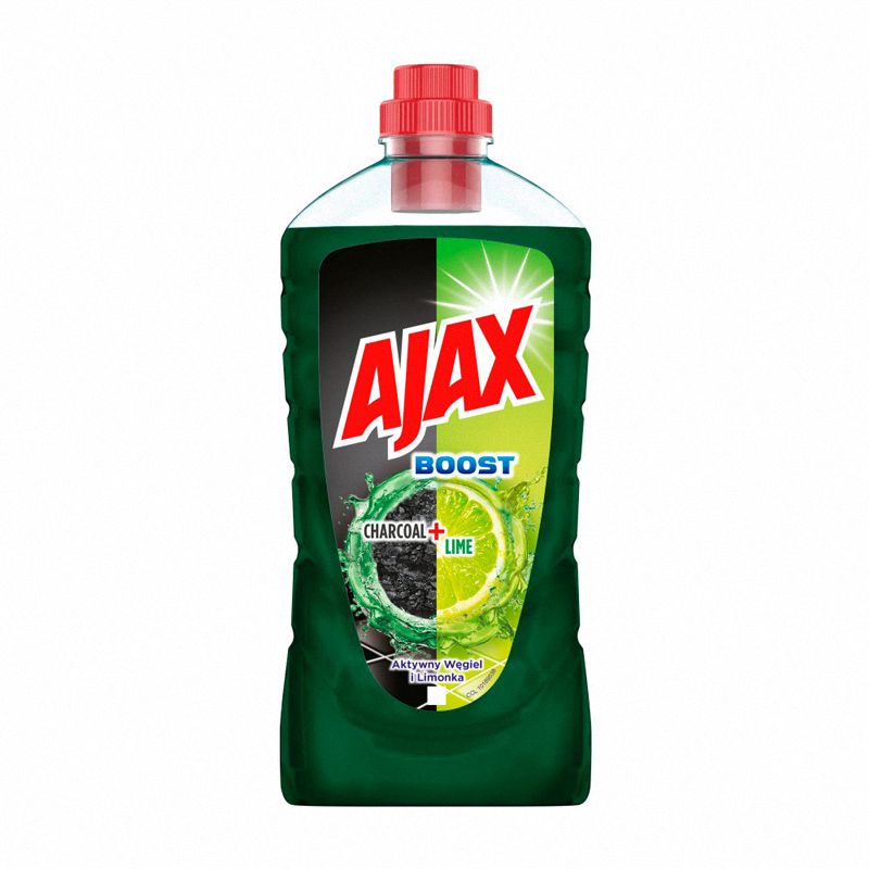 Ajax Płyn Uniwersalny 1L Boost Charcoal+Lime (zielony)
