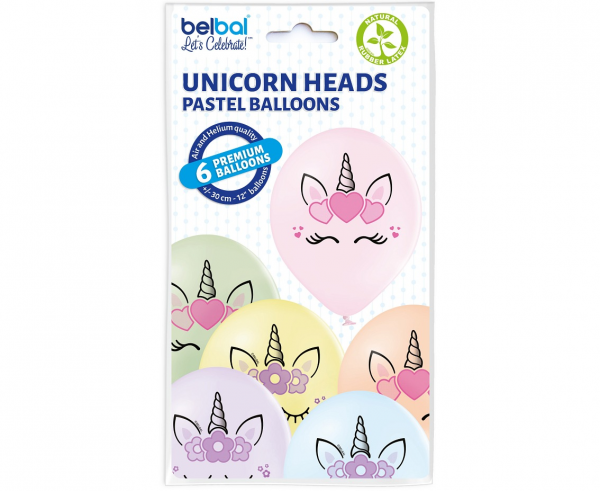 Balony D11 Unicorn Heads, 6 szt.  /GoDan