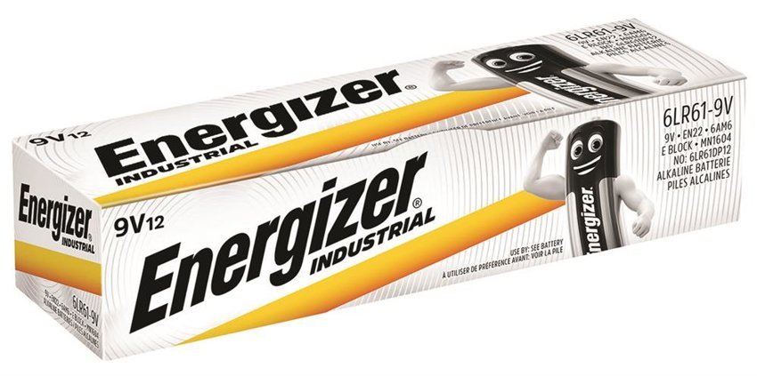 Bateria ENERGIZER Industrial, E, 6LR61, 9V, 12szt.