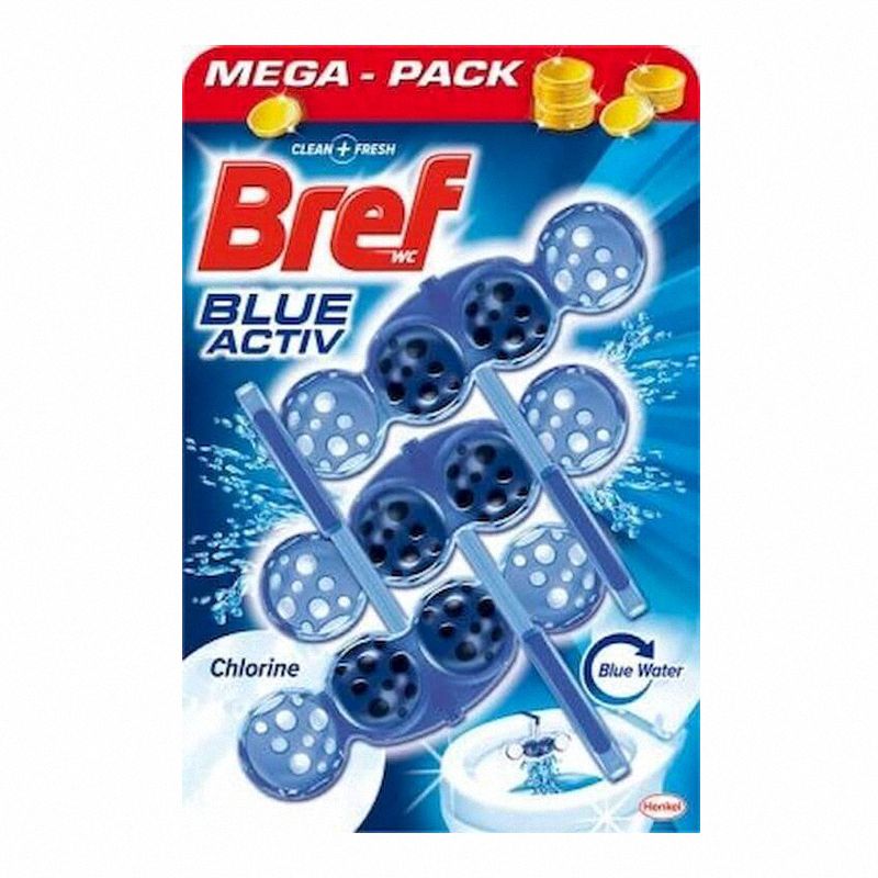 Bref WC Blue Aktiv+ color  Koszyk 3 x 4 Kulki Chlorine