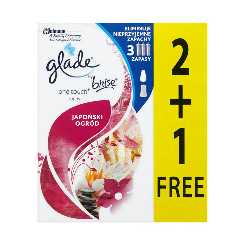 Brise/Glade One Touch Mini Spray Japoński Ogród 2+1 Zapas