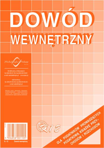 Dowód Wewnętrzny A5 K12 /MiP