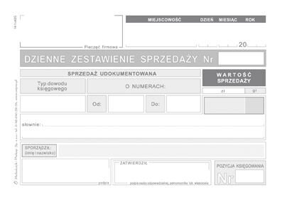 Dzienne Zestawienie Sprzedaży Udok. A6 Offset K14 /MiP