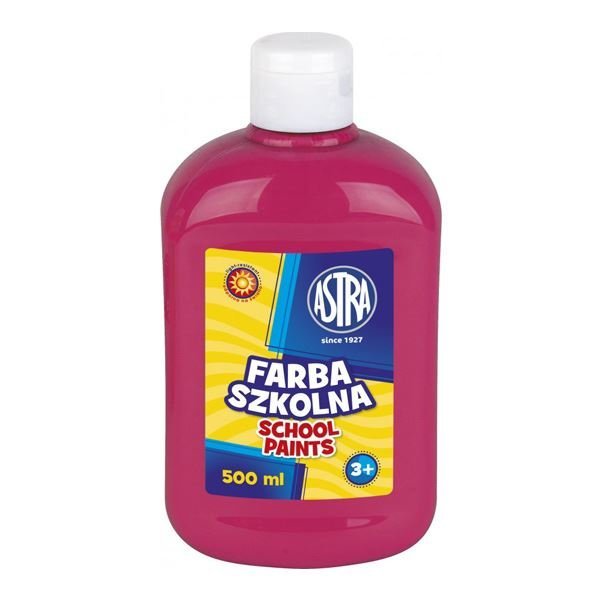 Farba Szkolna Astra 500ml Butelka [301109003] Różowa