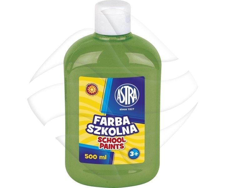 Farba Szkolna Astra 500ml Butelka [83410902] Zielona Jasna