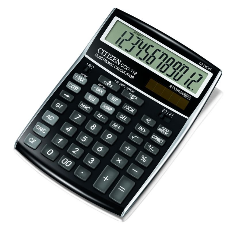 Kalkulator Citizen CCC-112BK Czarny