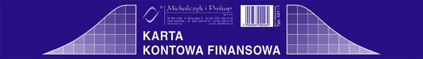 Karta Kontowa Finansowa A4 3-kolumny Offset 20szt. 431-1 /MiP