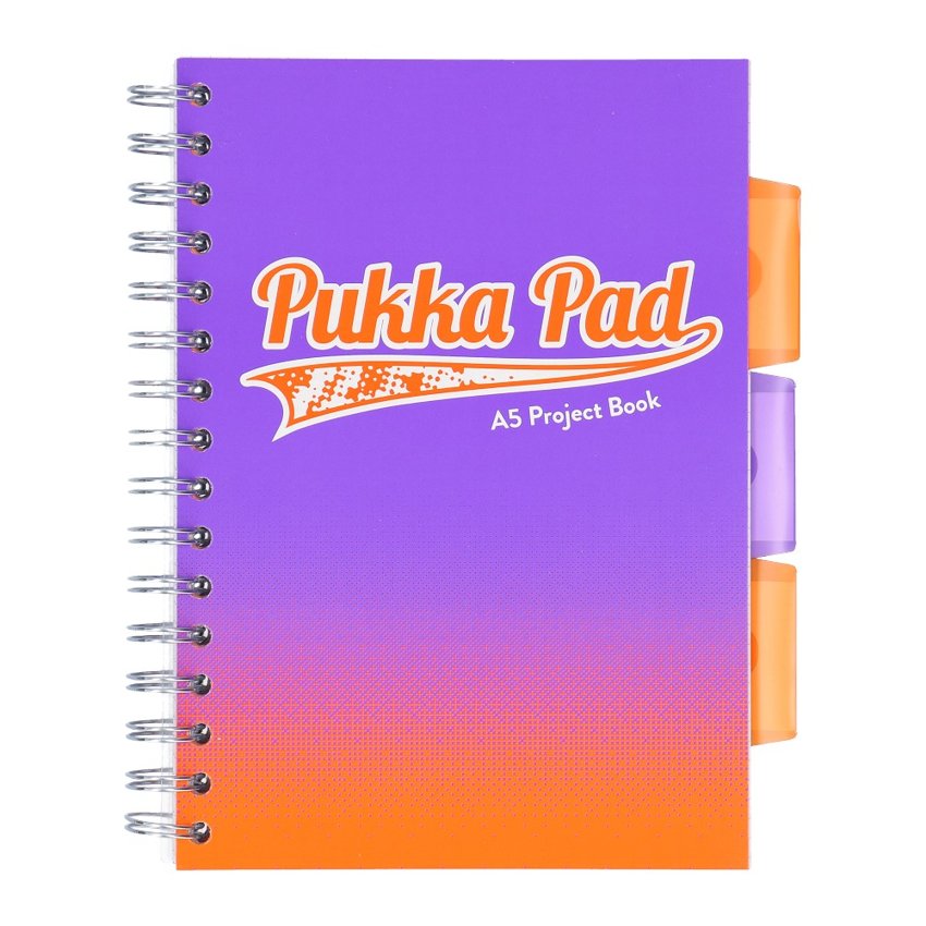 Kołozeszyt A5 200K Kr Project Book Fusion Fioletowy /Pukka Pad  8415-FUS