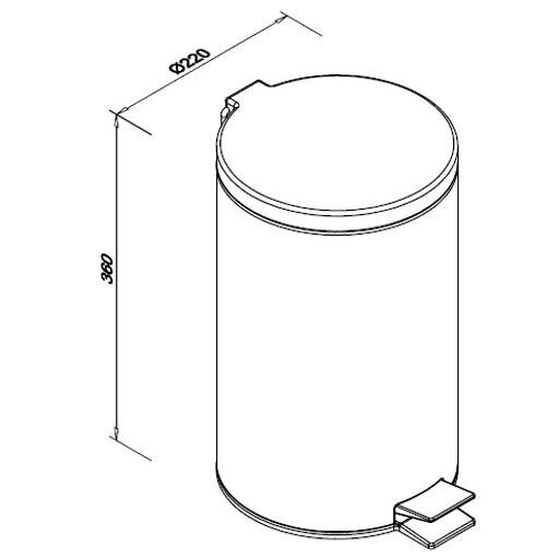 Kosz na Śmieci ECO 12L Stal Połysk /Faneco