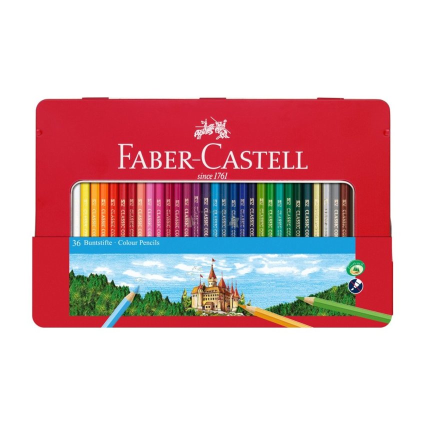 Kredki Zamek 36 Kol. Opak. Metalowe Faber-Castell