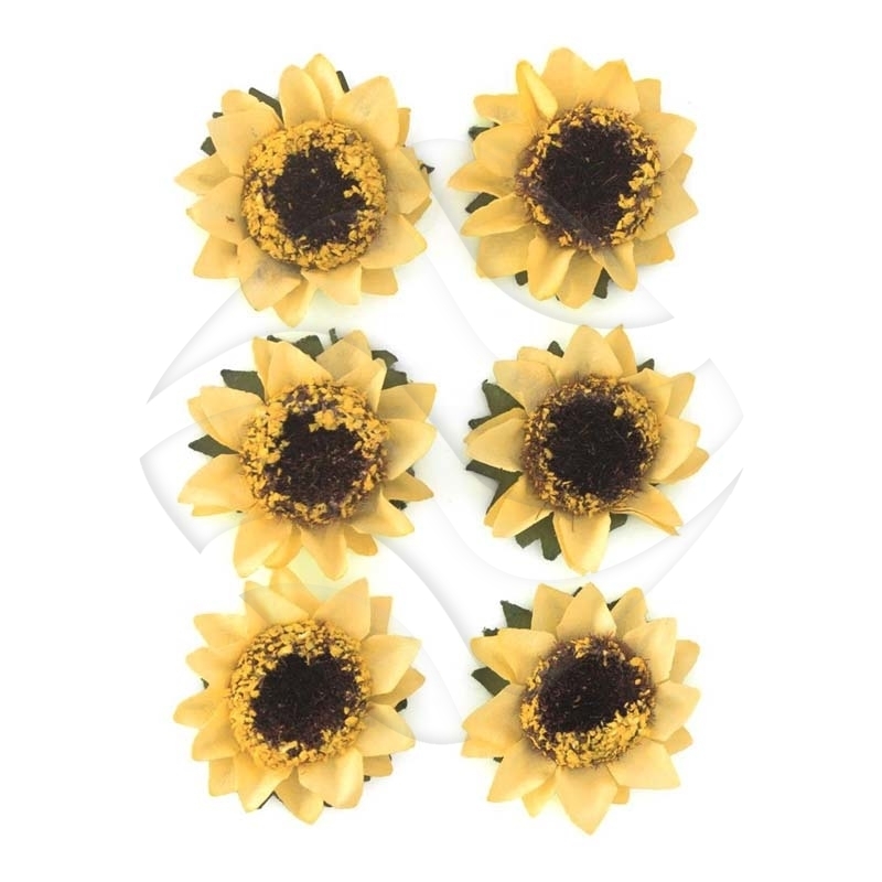 Kwiaty Samoprzylepne Papierowe Słonecznik (252022) A'6 Żółty /Argo