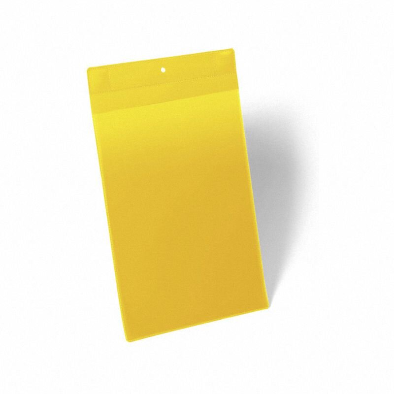 Magnetyczna Neodymowa Kieszeń Magazynowa Plus A4 10 szt. Pionowa Żółta /Durable 174704