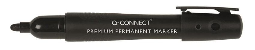 Marker Permanentny Q-Connect Premium Gum. Rękojeść Okrągły 2-3mm (Linia) Czarny