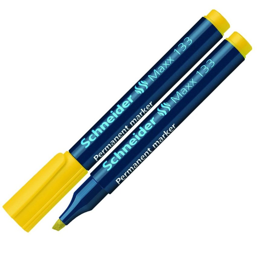 Marker Permanentny Schneider Maxx 133 Ścięty 1-4 mm Żółty
