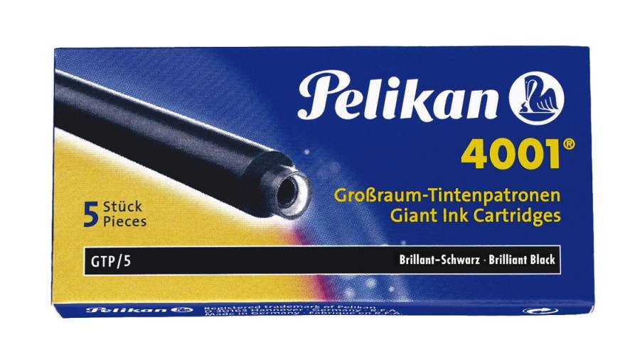 Naboje Pelikan 4001 Długie 5szt. Czarne